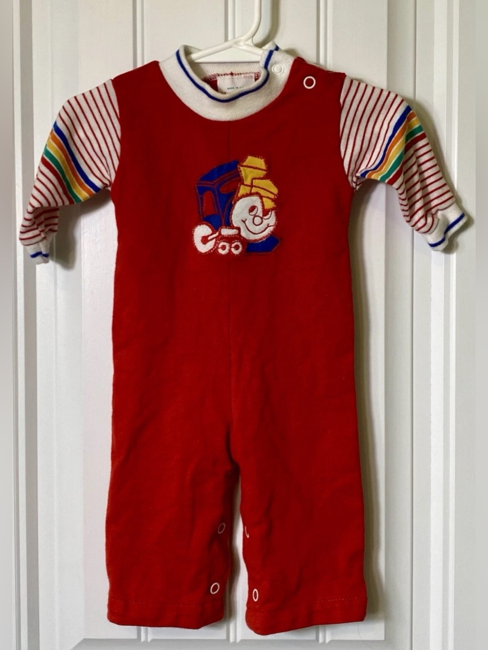 Vintage Boys Healthtex Little Choo Choo Train Romper  Size 6 Months